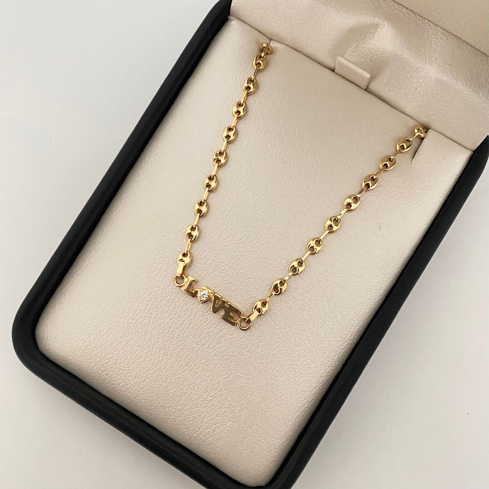 Pulso baby gc grabado love Oro amarillo 18k 2,80 Gr / 3,0 mm / 18,5 Cm Broche 0,15